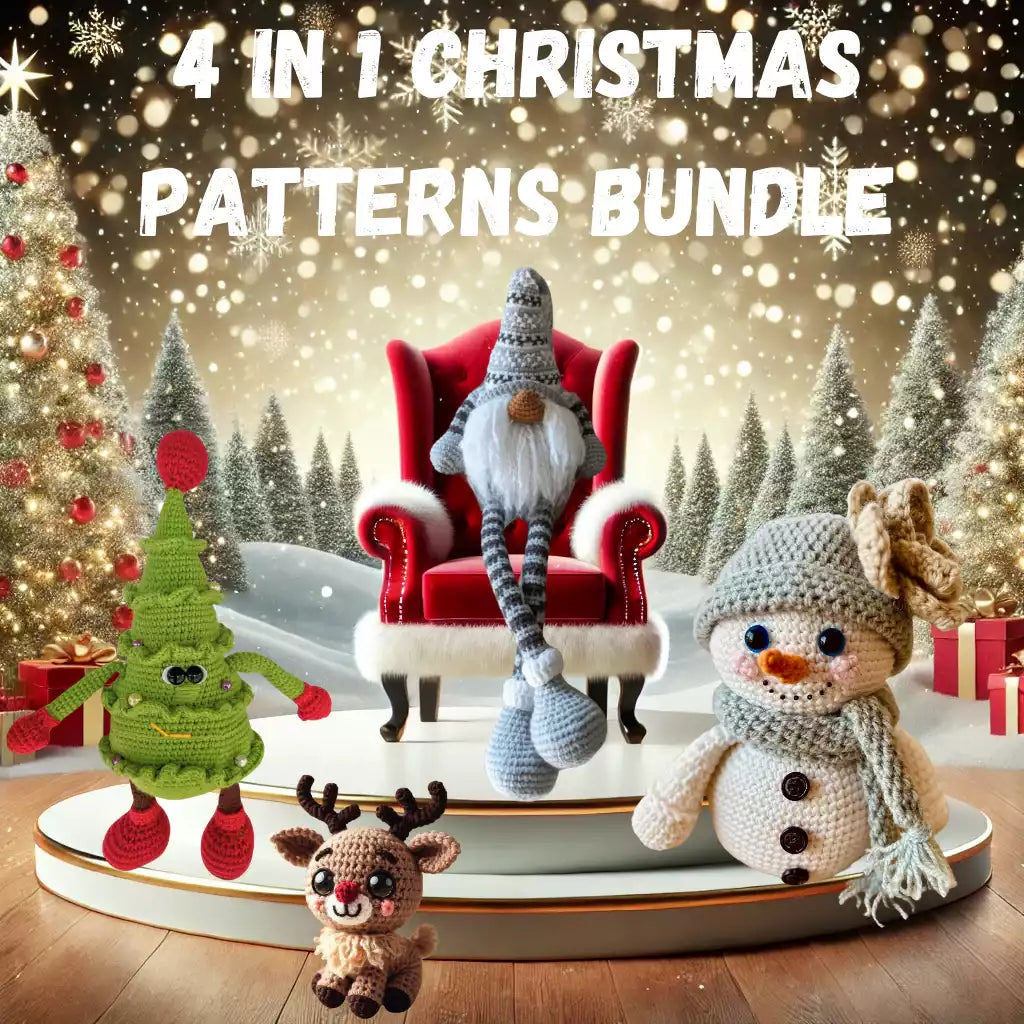 4 in 1 Christmas Crochet Patterns Bundle + FREE GIFT 🎁 [Limited Offer ...