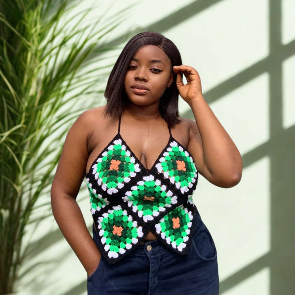 Bold Granny Squares Top Crochet Pattern