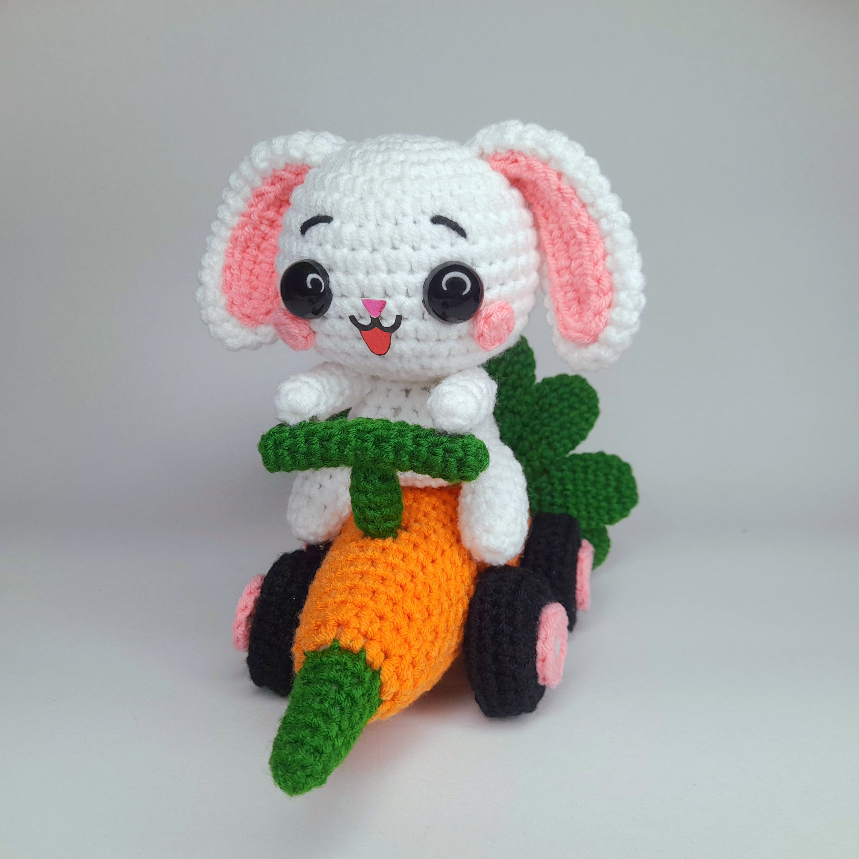 Cute Bunny in Carrot Car - Easter Crochet Pattern