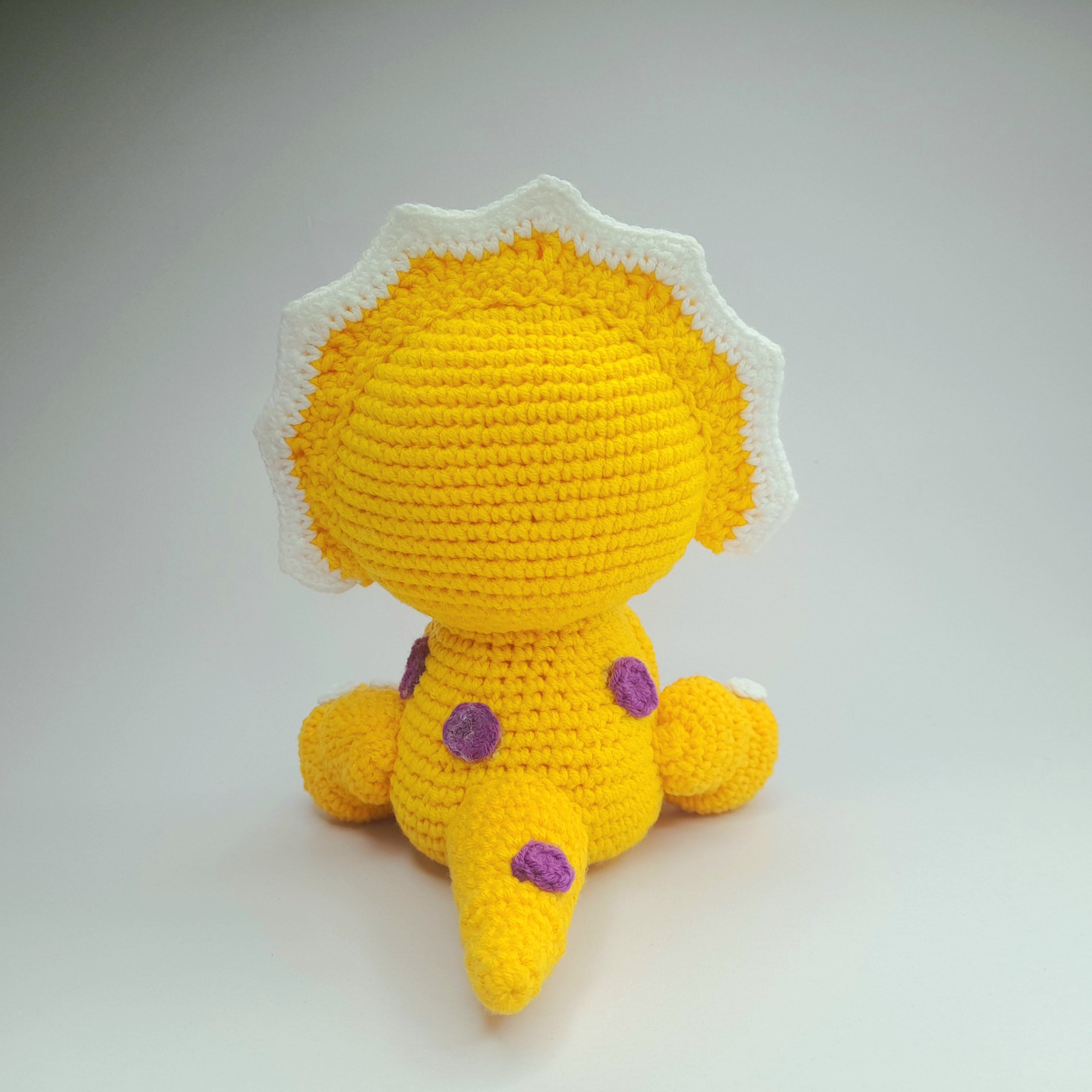 Baby Triceratops Dino Crochet Pattern