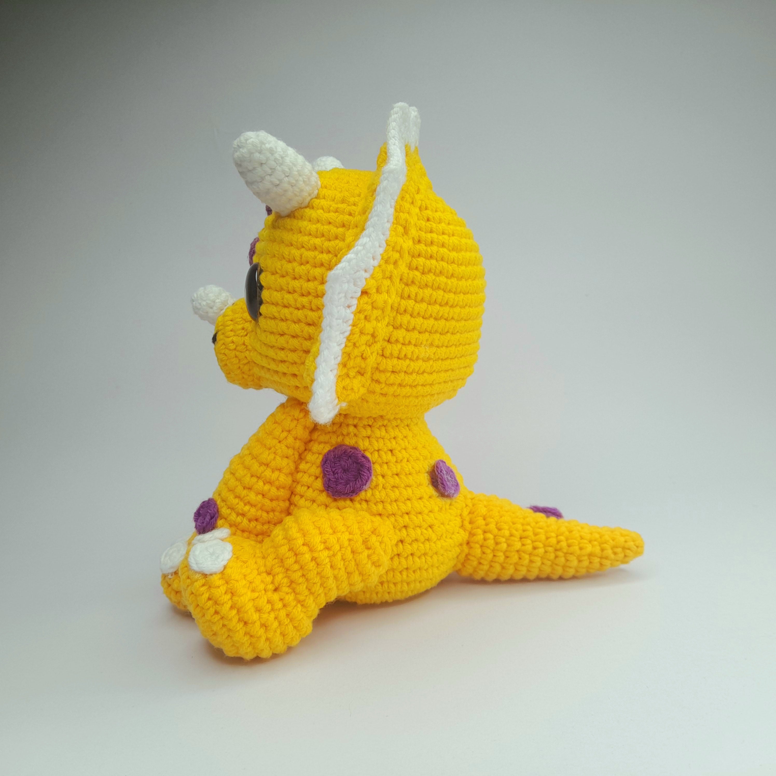 Baby Triceratops Dino Crochet Pattern