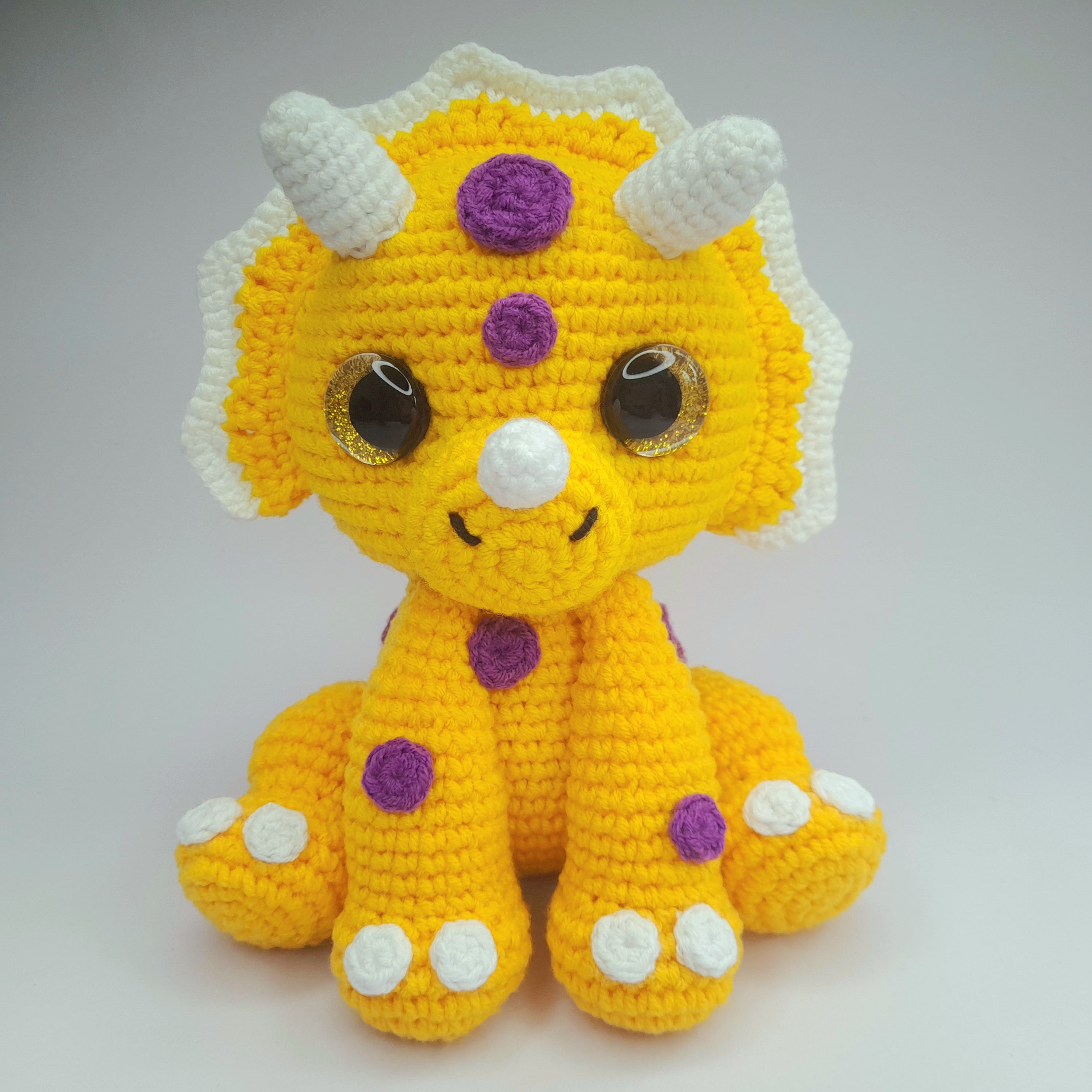 Baby Triceratops Dino Crochet Pattern