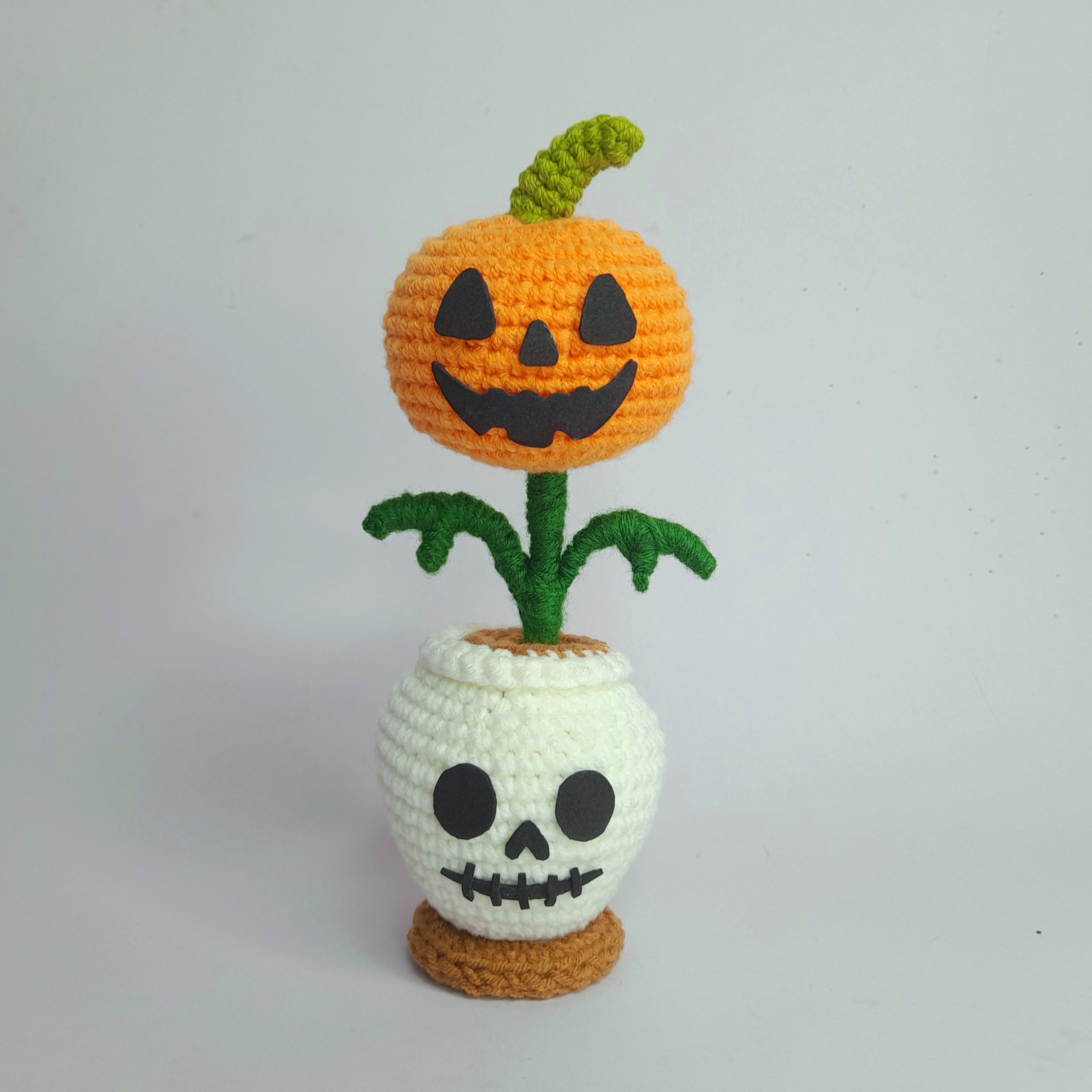 Halloween Skull Planter Set Crochet Pattern