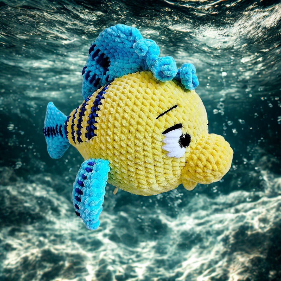 Flounder fish Crochet Pattern
