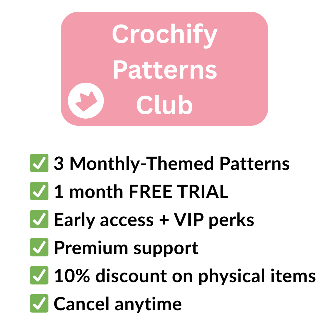 Crochify Patterns Club : Free 30-days Trial