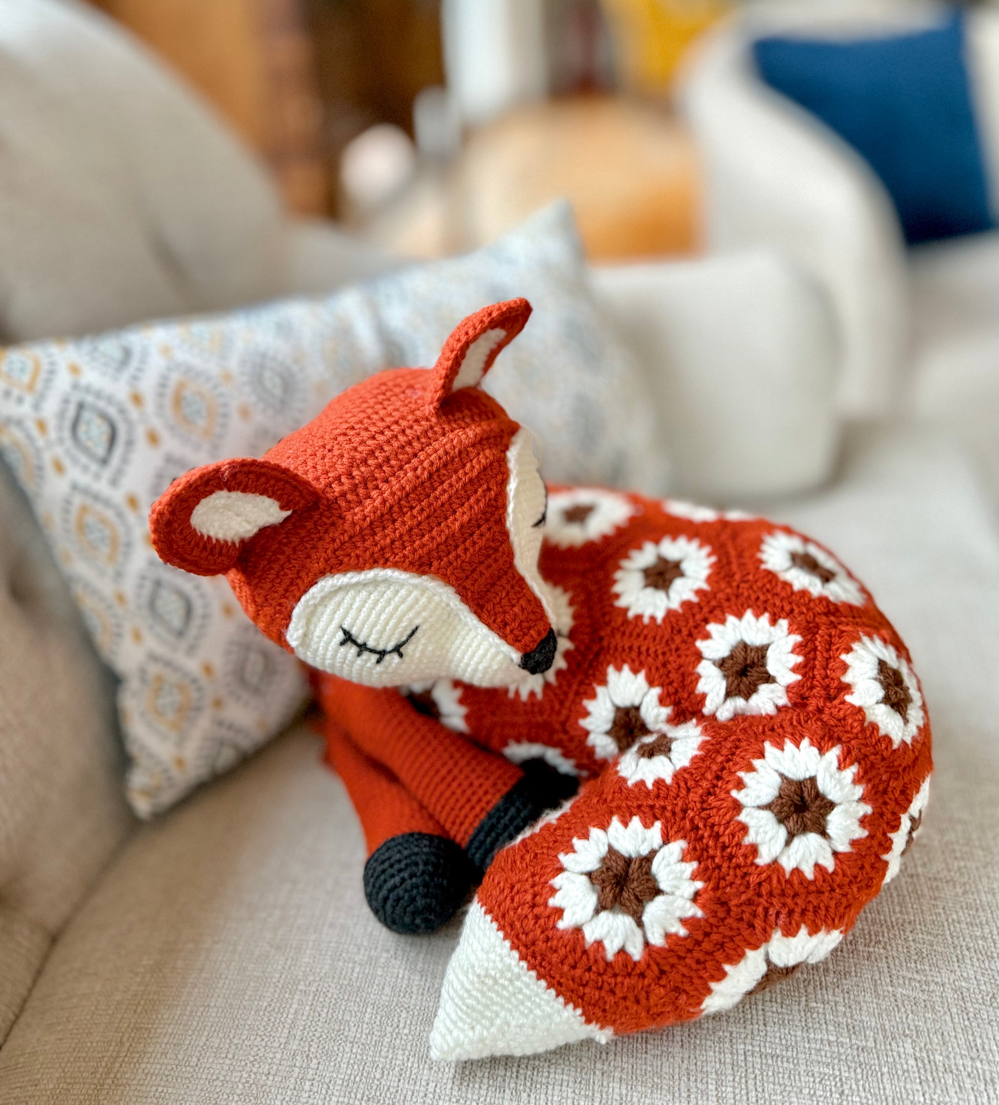 3 African Flowers Amigurumis Bundle : Owl, Triceratops & fox