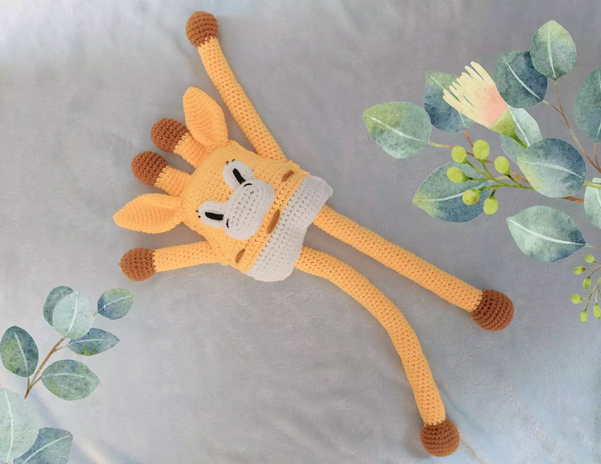 Crochet Stretchable Frog, Bunny & Giraffe Pattern –  Baby Hanging Toys