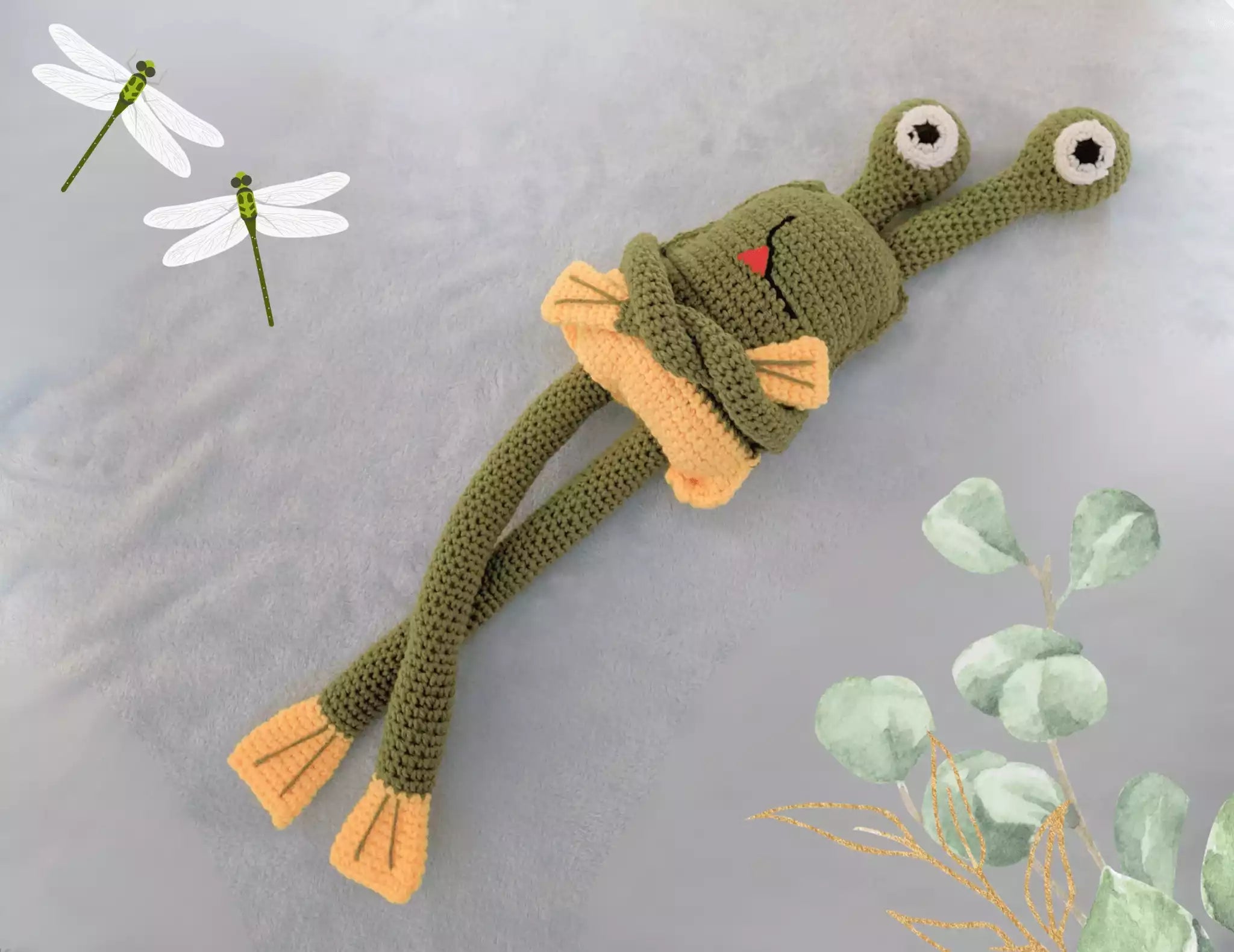 Crochet Stretchable Frog, Bunny & Giraffe Pattern –  Baby Hanging Toys
