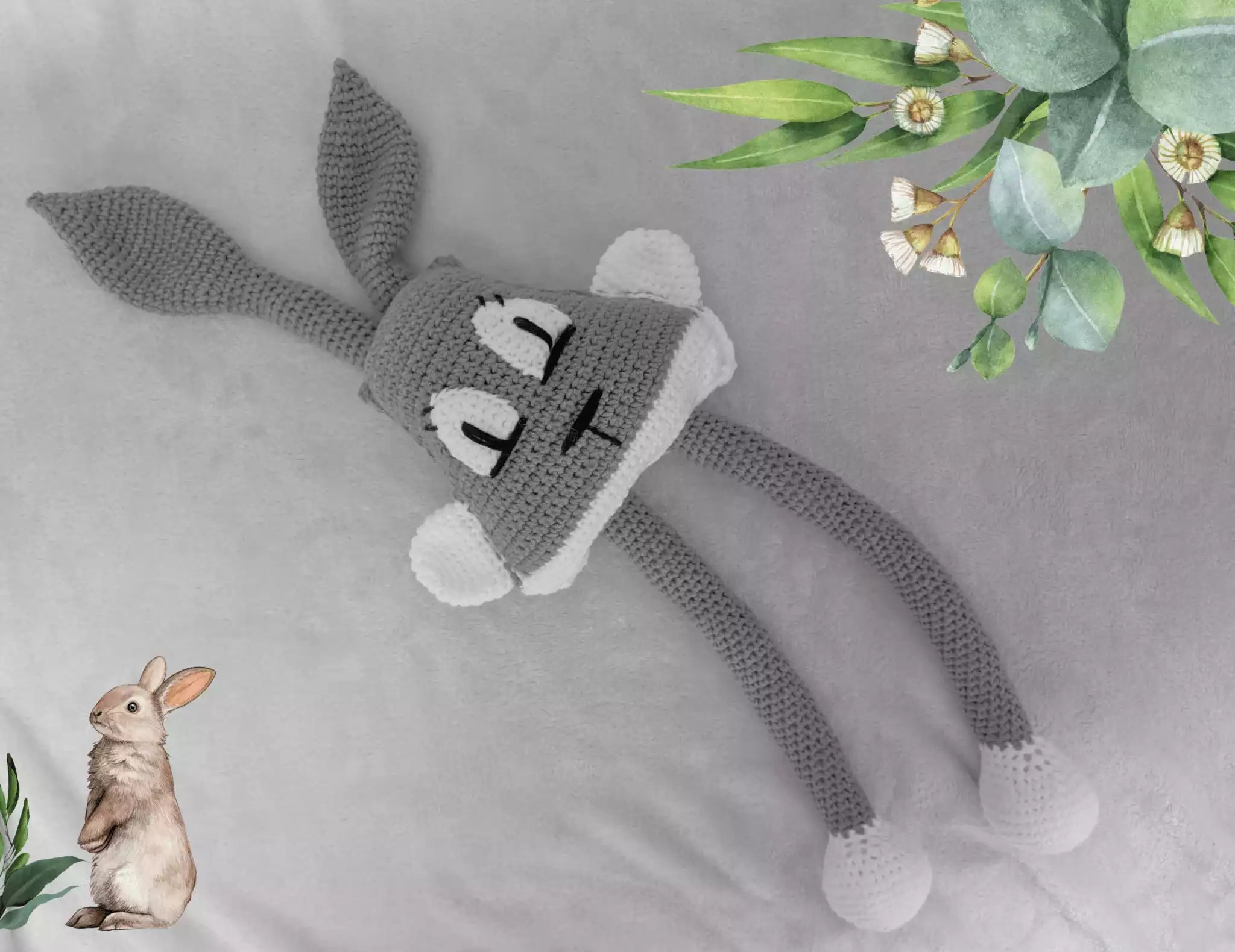 Crochet Stretchable Frog, Bunny & Giraffe Pattern –  Baby Hanging Toys