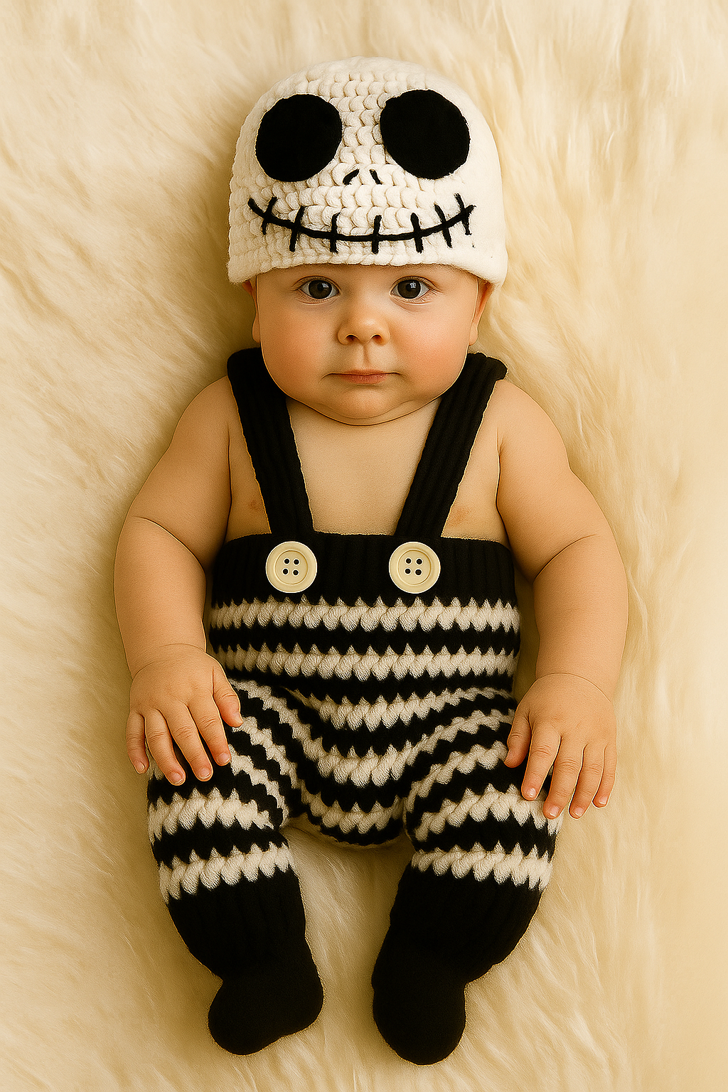 Halloween Skeleton Baby Set Crochet Pattern