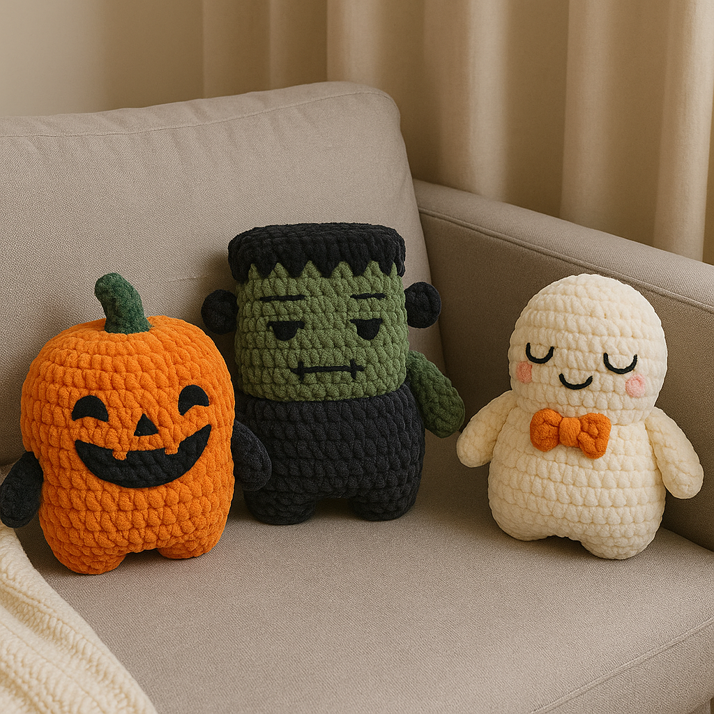 Halloween Pillows Trio Crochet Pattern