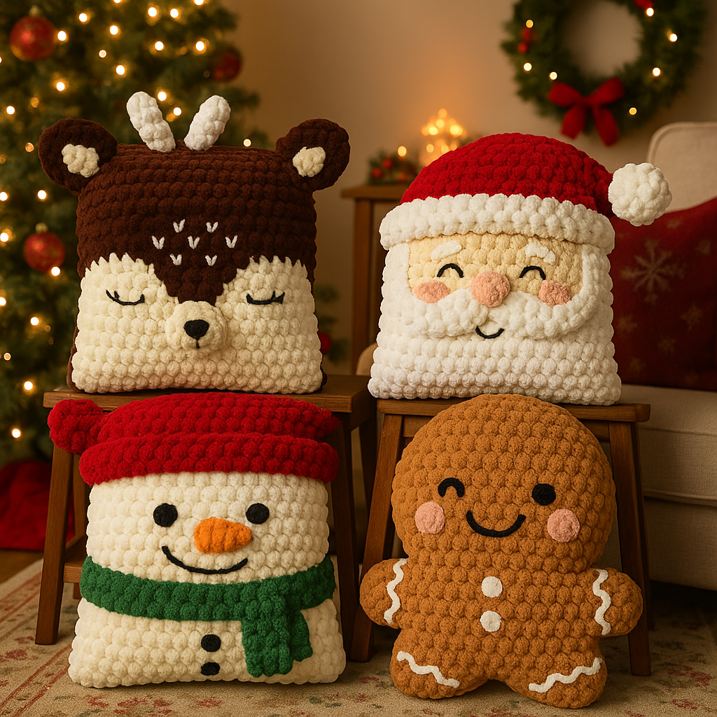 Christmas Pillows Set Crochet Pattern