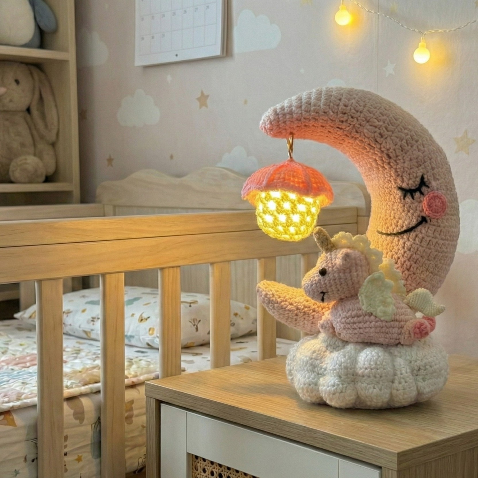 Moonlight Unicorn Night Lamp Crochet Pattern – Crochify