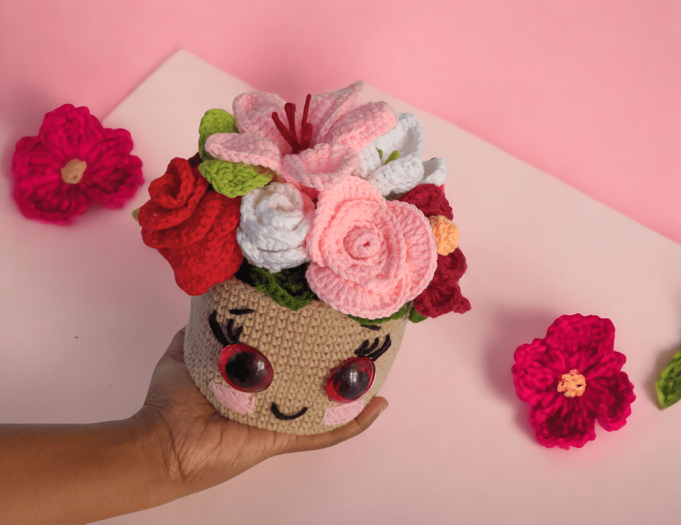 Crochet Flowers Pot Pattern - Blossom Buddy™