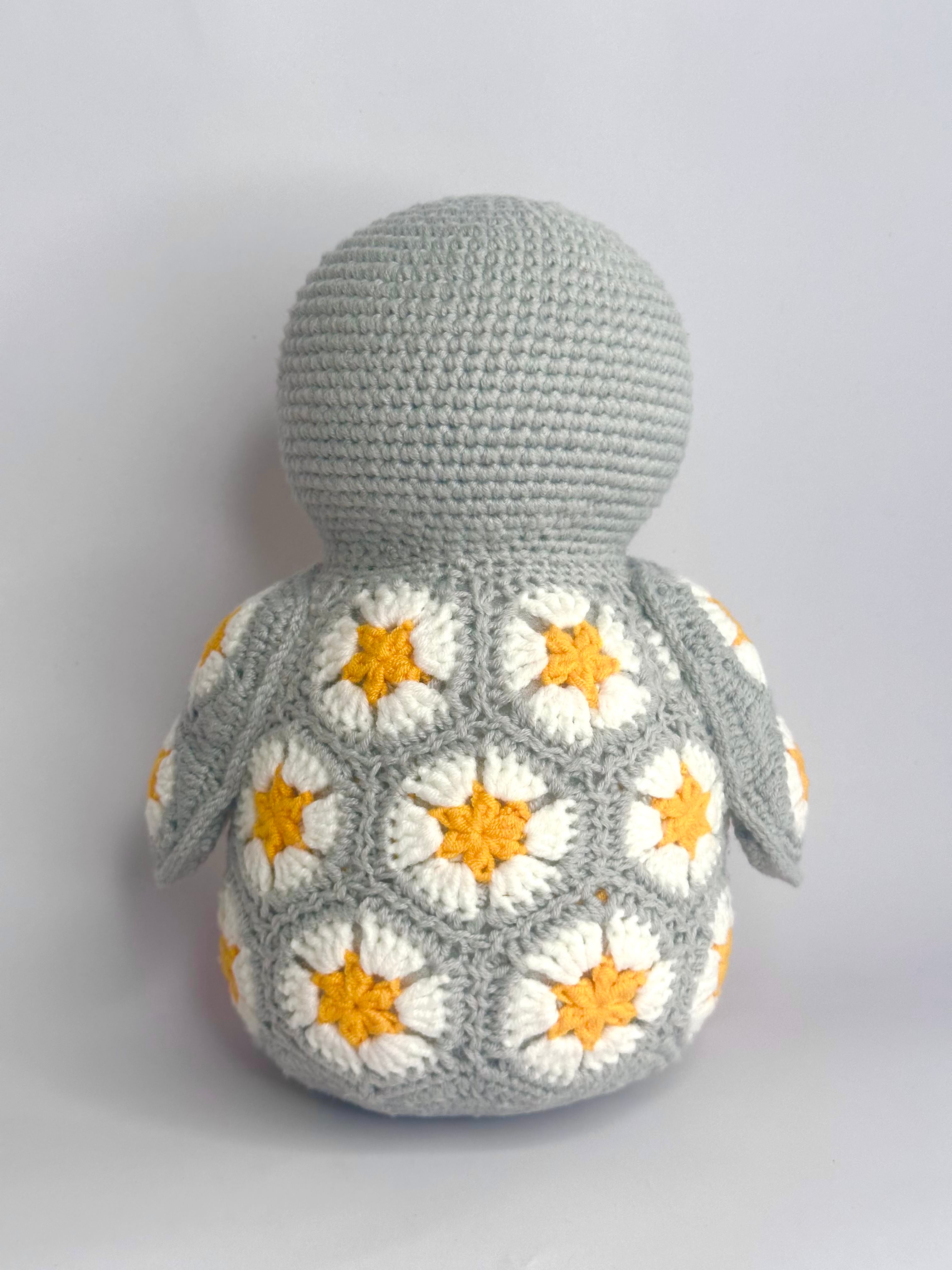 Penguin African flowers Crochet Pattern