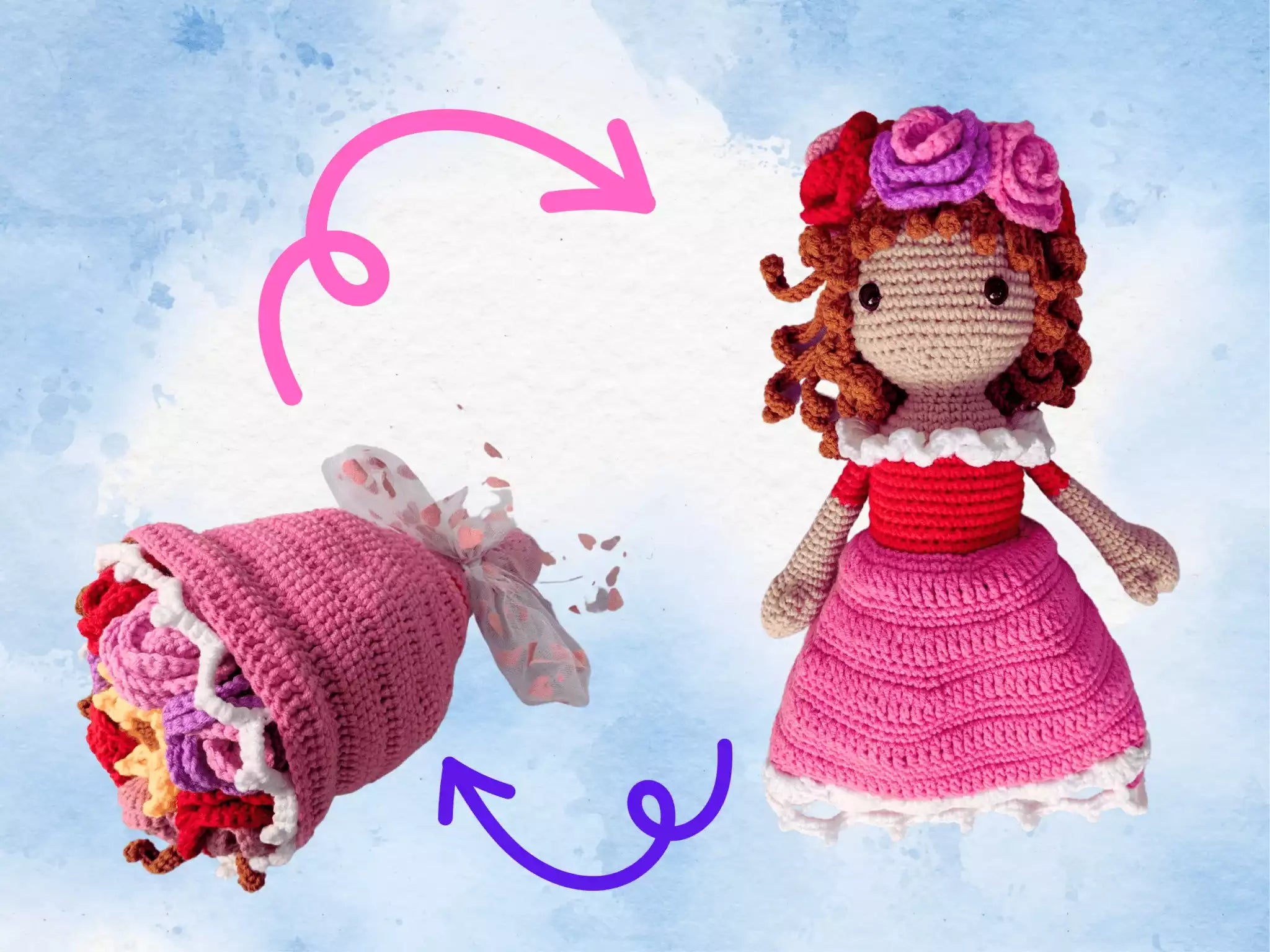 Crochet Reversible Doll Pattern Creative and Interactive Toy
