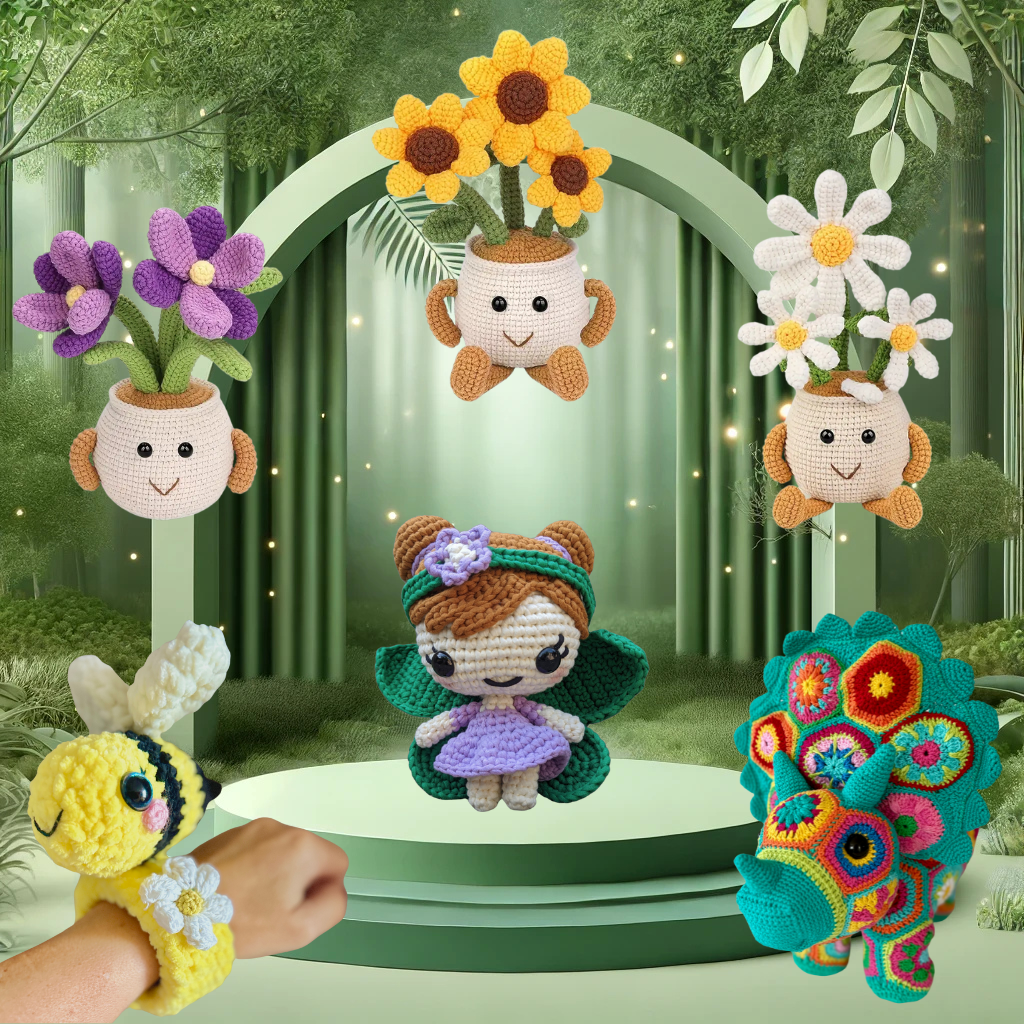 7 in 1 Spring Crochet Patterns Bundle
