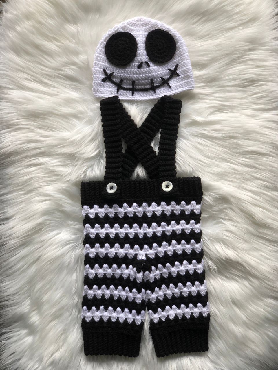 Halloween Skeleton Baby Set Crochet Pattern