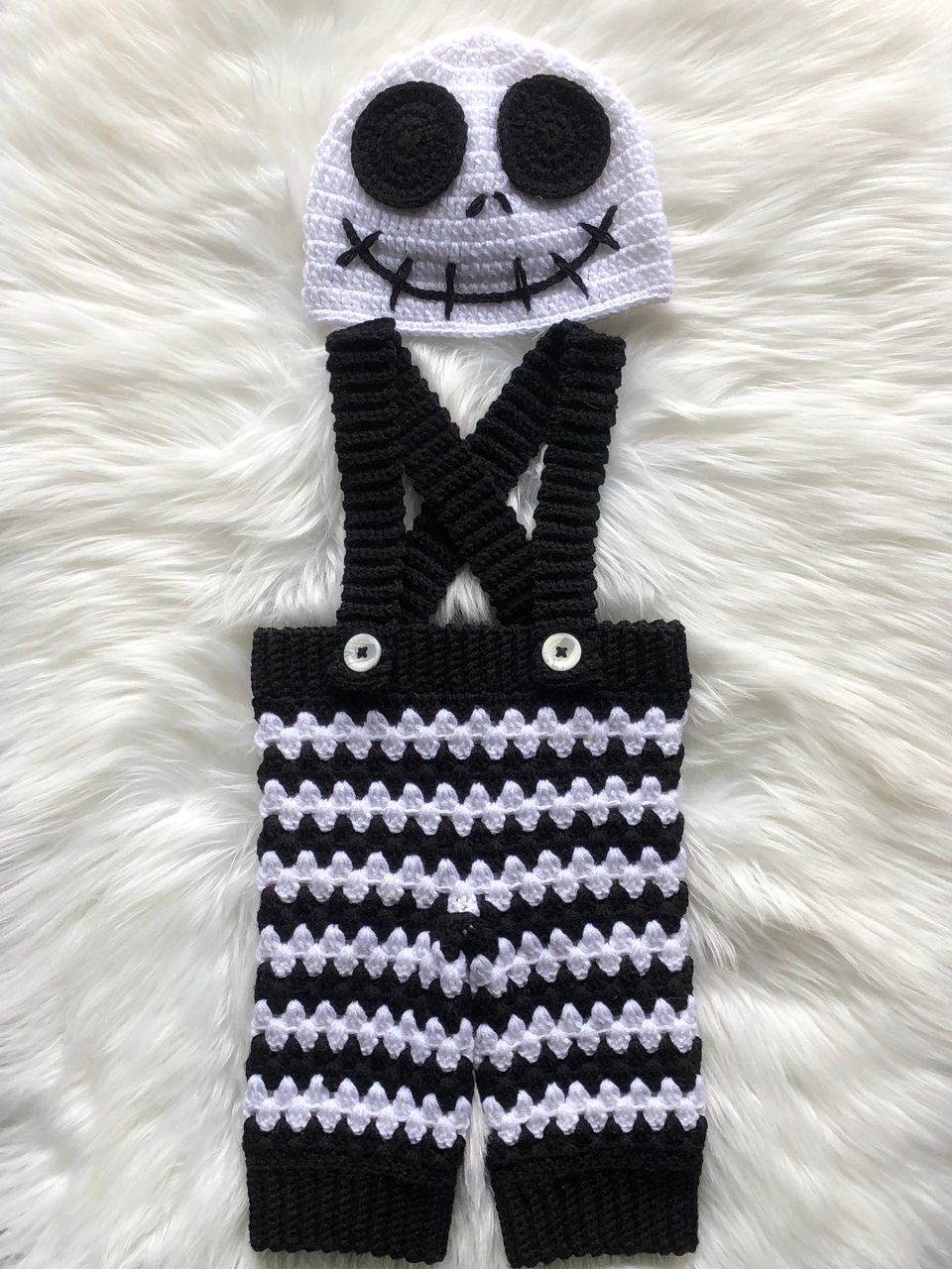 Halloween Skeleton Baby Set Crochet Pattern