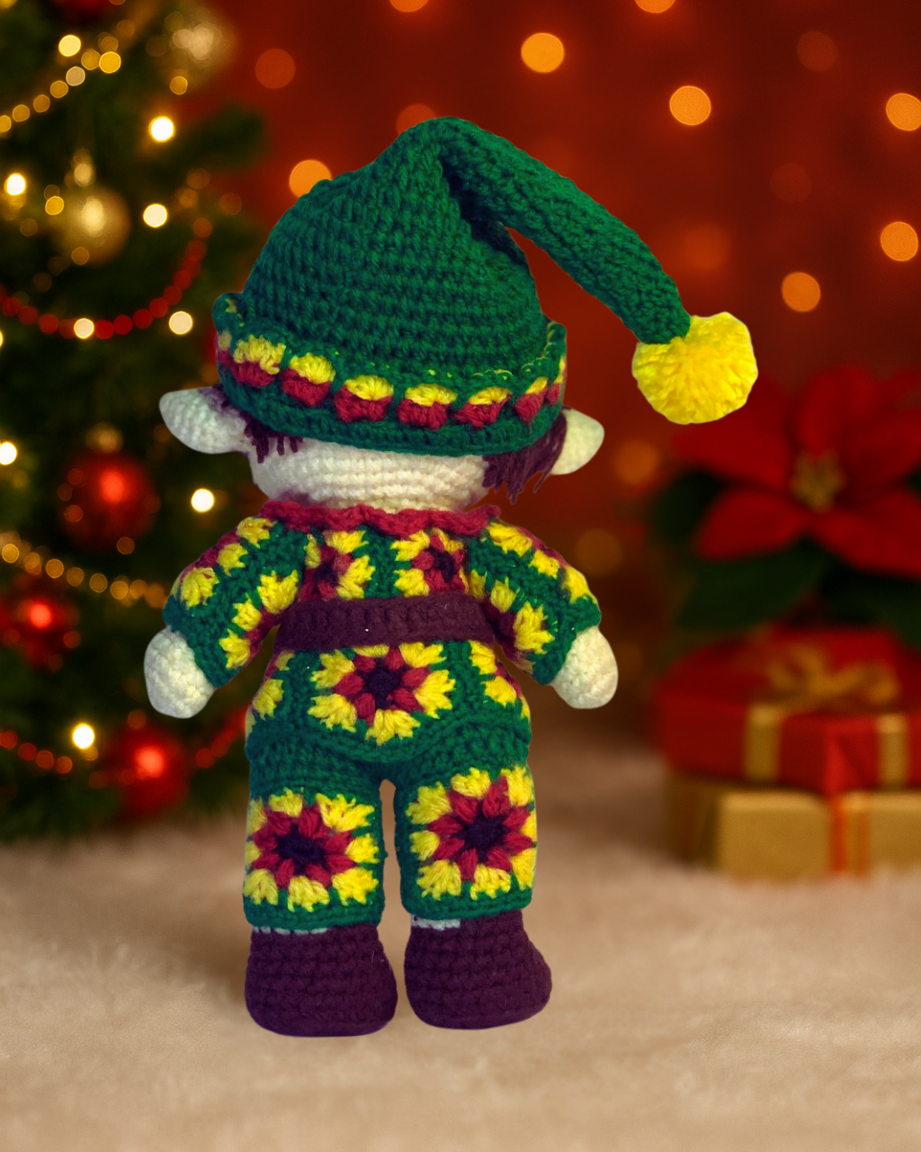 Elf African flowers Crochet Pattern