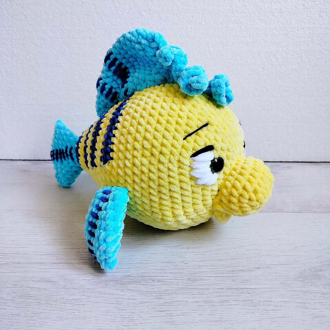 Flounder fish Crochet Pattern