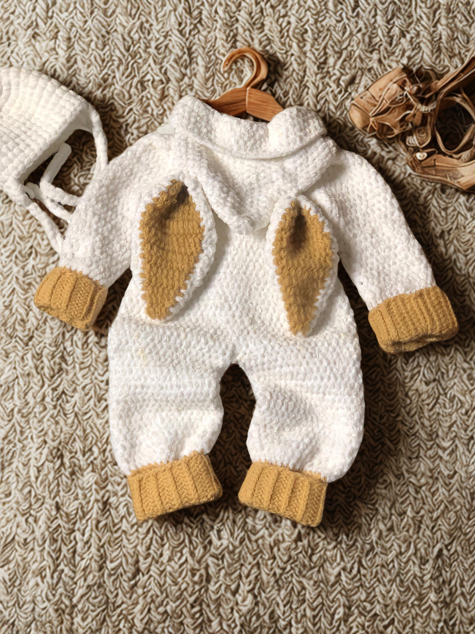 Bunny Baby Jumpsuit, Hat Shoes Crochet Pattern – Crochify