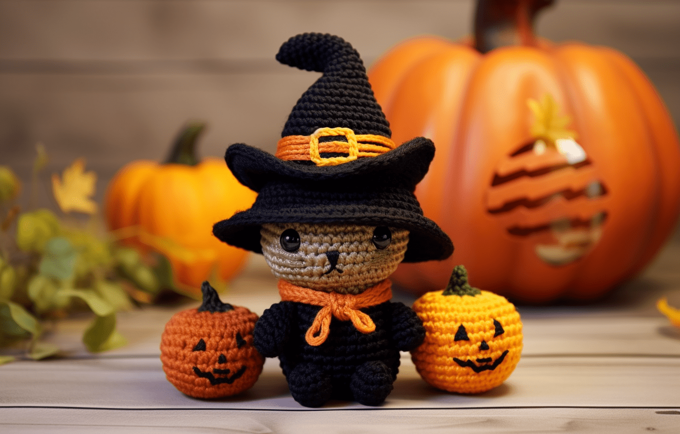 Crochet Halloween Witch Pattern – Cute Cat Amigurumi