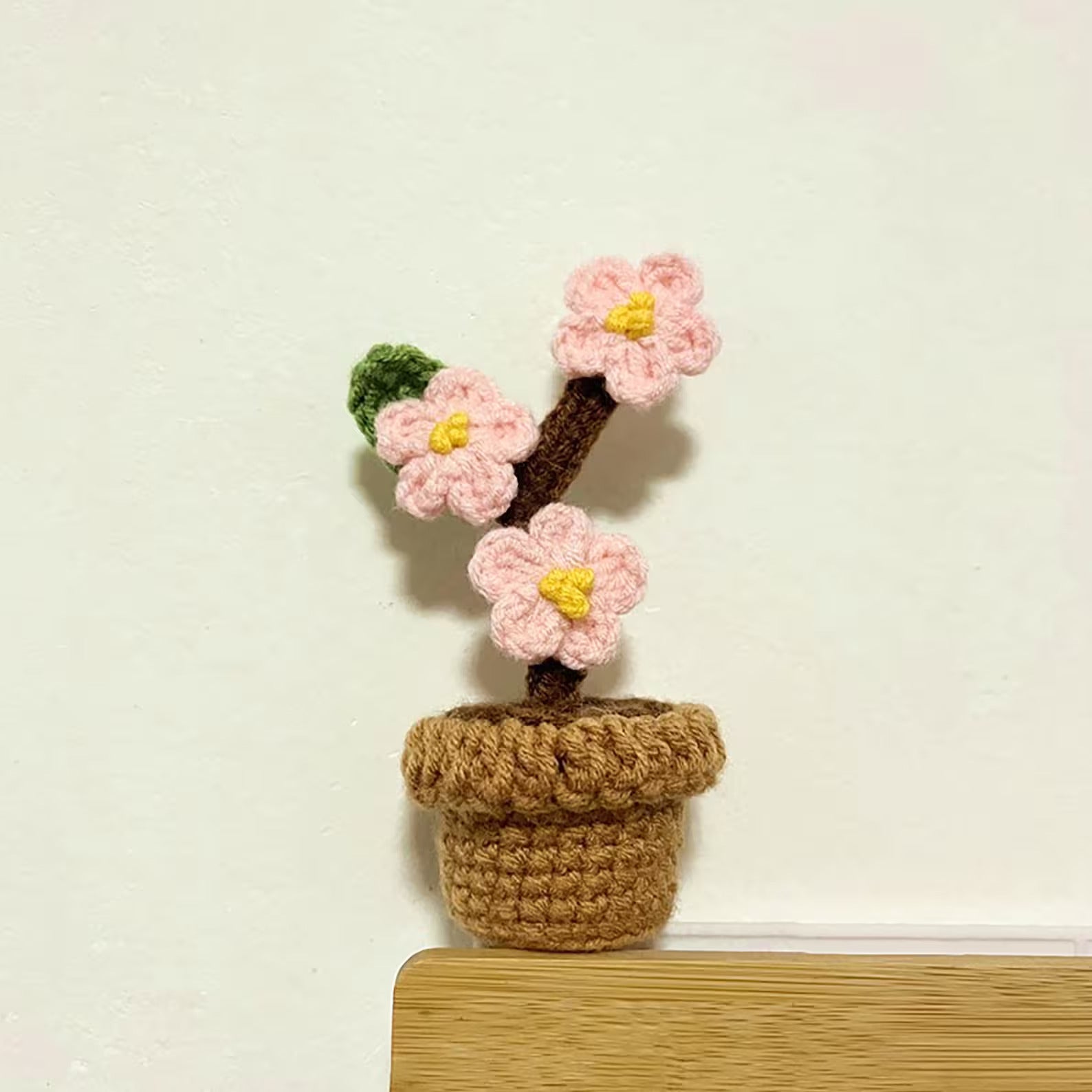 crocheted potted plants