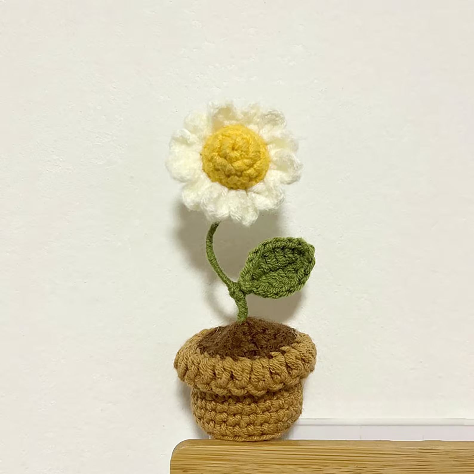 crocheted potted plants