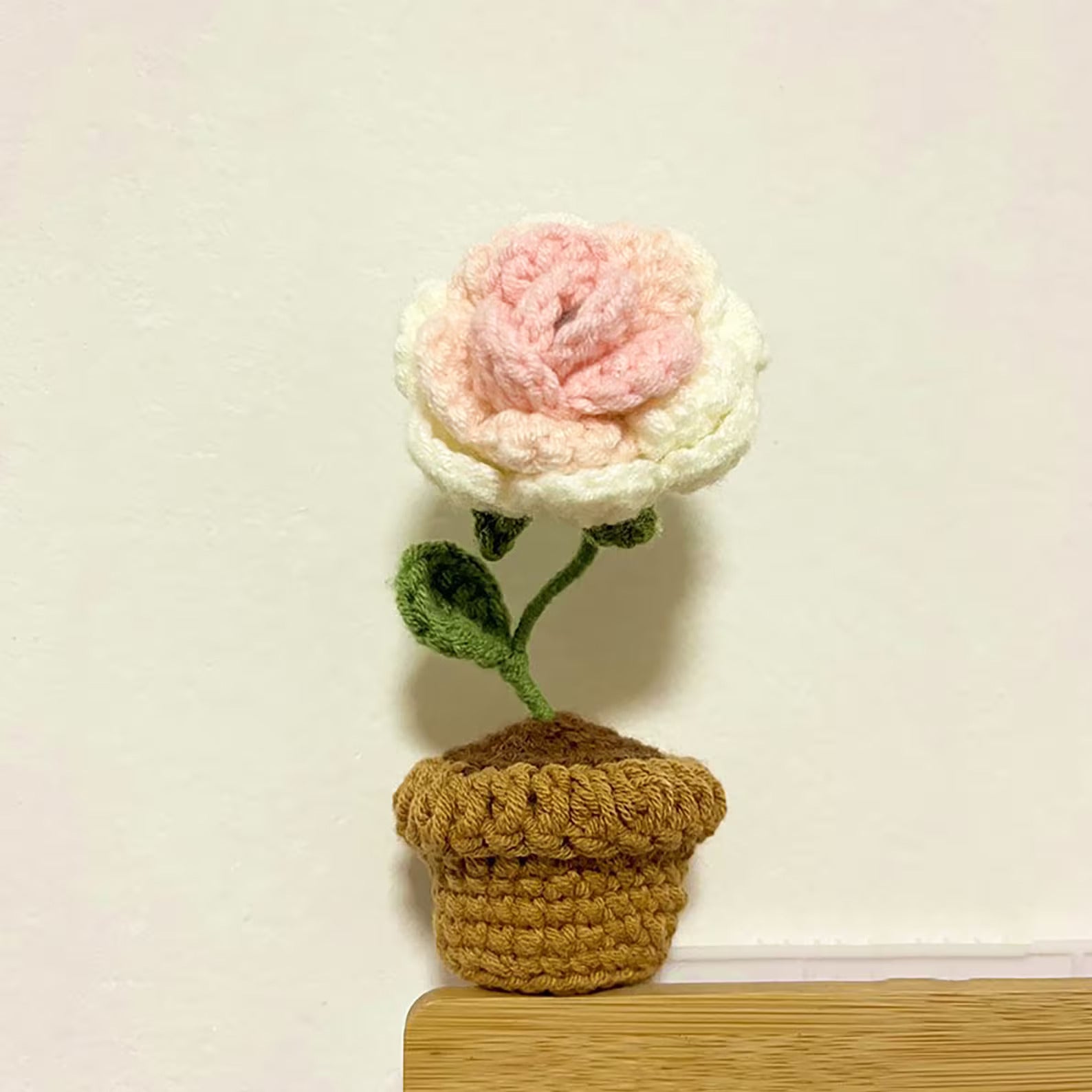 crocheted potted plants