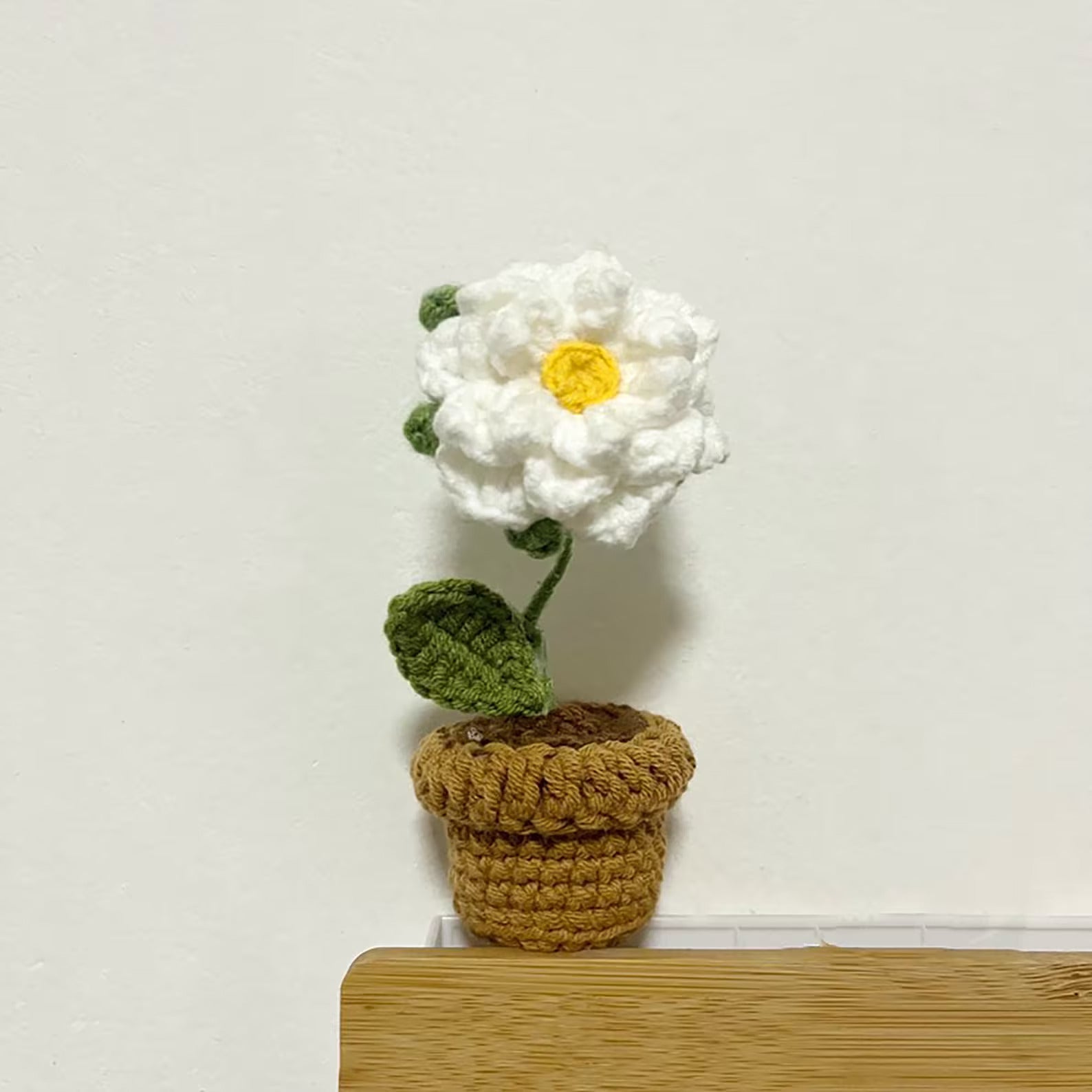 crocheted potted plants